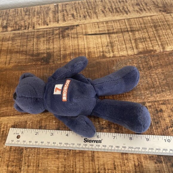 Denver Broncos John Elway Blue Bear Beanie 1998 Plush Limited Treasures Vintage - Picture 7 of 8